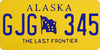 AK license plate GJG345