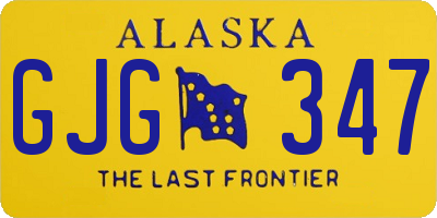 AK license plate GJG347