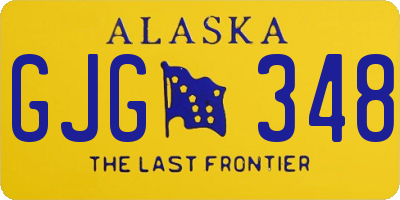 AK license plate GJG348