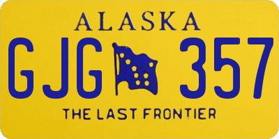AK license plate GJG357
