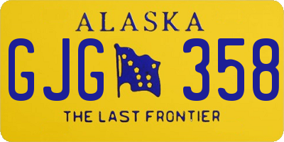 AK license plate GJG358