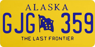 AK license plate GJG359