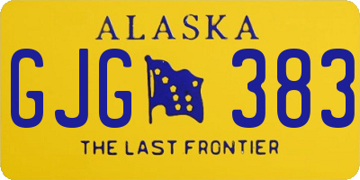 AK license plate GJG383