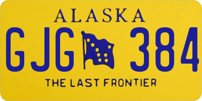 AK license plate GJG384