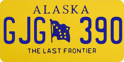 AK license plate GJG390