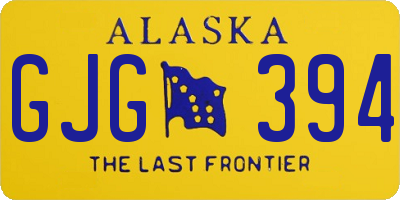 AK license plate GJG394
