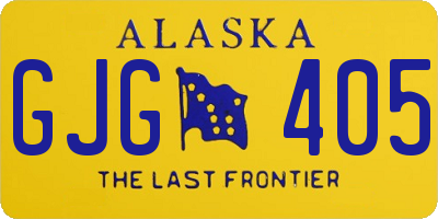 AK license plate GJG405