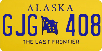 AK license plate GJG408