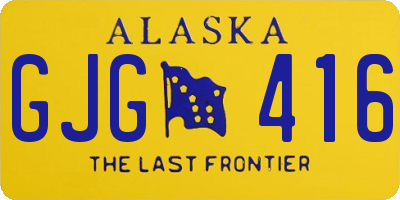 AK license plate GJG416