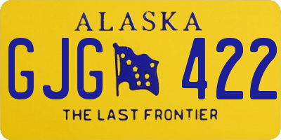 AK license plate GJG422