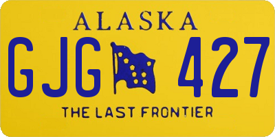 AK license plate GJG427