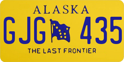 AK license plate GJG435