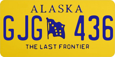 AK license plate GJG436