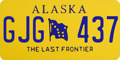 AK license plate GJG437