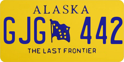 AK license plate GJG442