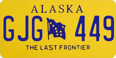 AK license plate GJG449
