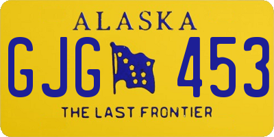 AK license plate GJG453
