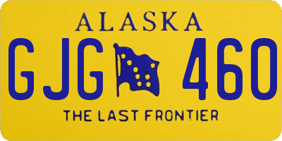 AK license plate GJG460
