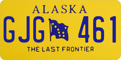 AK license plate GJG461