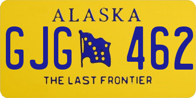 AK license plate GJG462