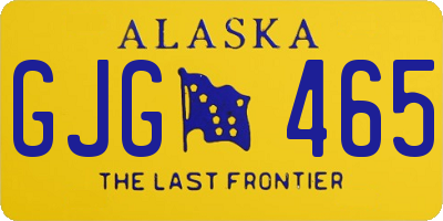 AK license plate GJG465
