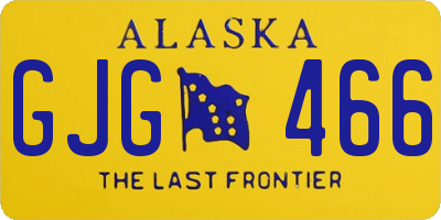 AK license plate GJG466