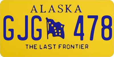 AK license plate GJG478