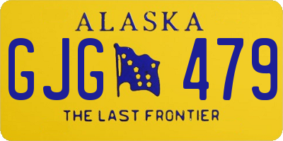 AK license plate GJG479