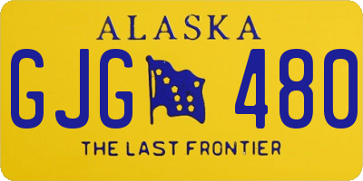 AK license plate GJG480