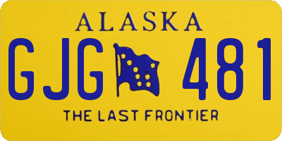 AK license plate GJG481