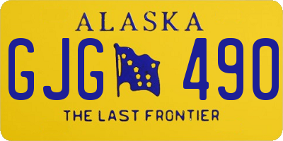 AK license plate GJG490