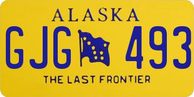 AK license plate GJG493
