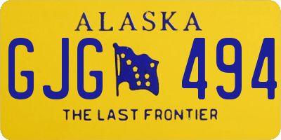 AK license plate GJG494