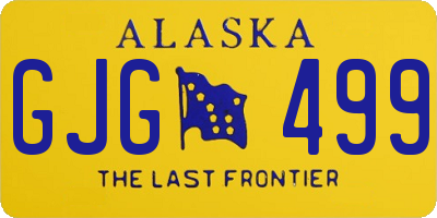 AK license plate GJG499