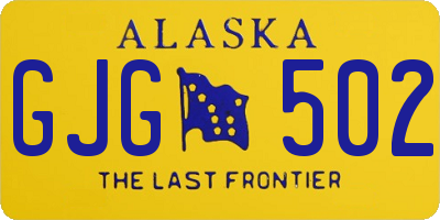AK license plate GJG502