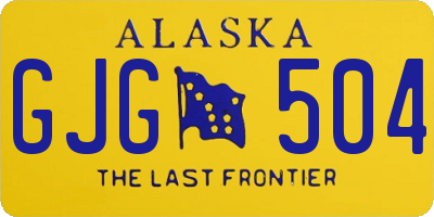 AK license plate GJG504
