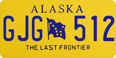 AK license plate GJG512