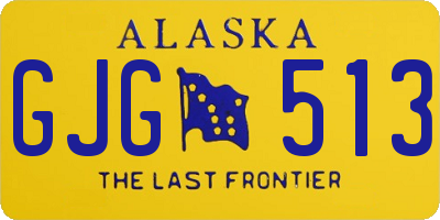 AK license plate GJG513