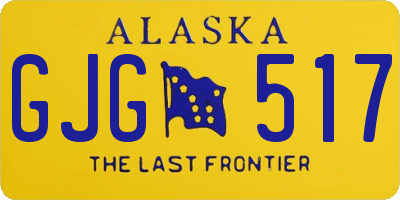 AK license plate GJG517