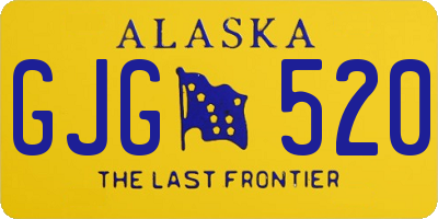 AK license plate GJG520