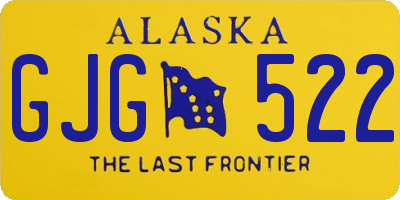 AK license plate GJG522