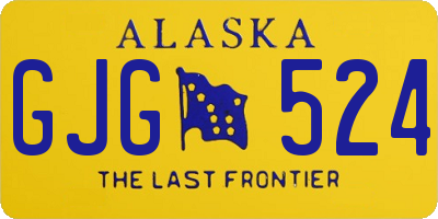 AK license plate GJG524