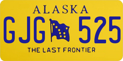 AK license plate GJG525