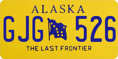AK license plate GJG526
