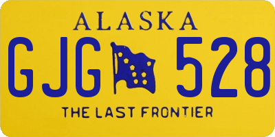 AK license plate GJG528