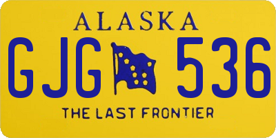 AK license plate GJG536