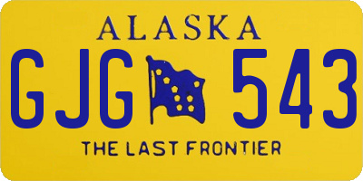 AK license plate GJG543