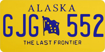 AK license plate GJG552