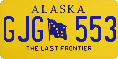 AK license plate GJG553