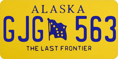 AK license plate GJG563